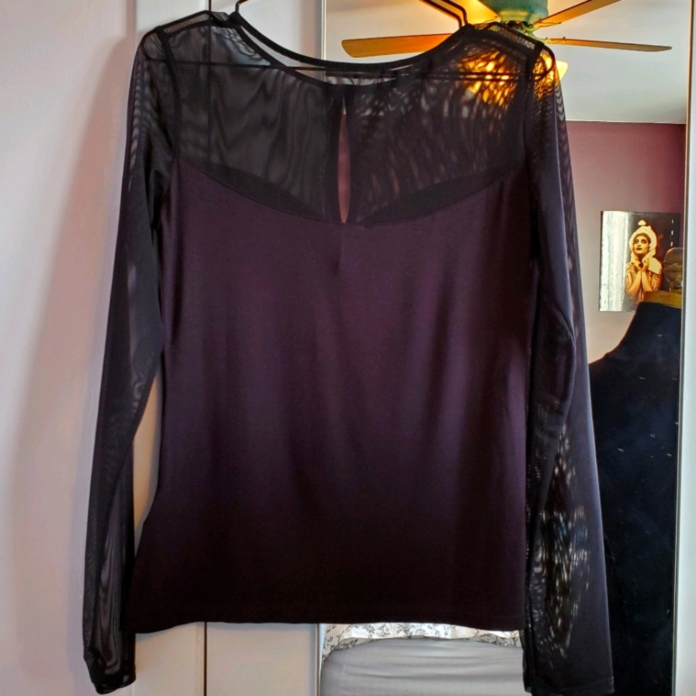H&M Black long sleeve top M